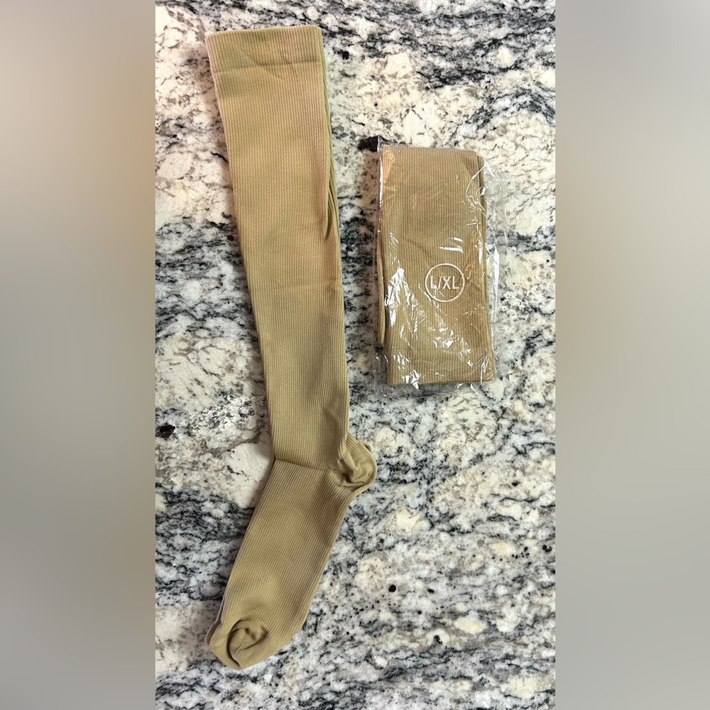 Tan Compression Socks Two Pairs NWT